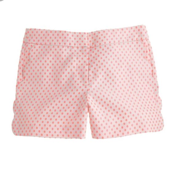 J.Crew Scallop Pocket Short in polka dot 4 pink - Picture 2 of 4